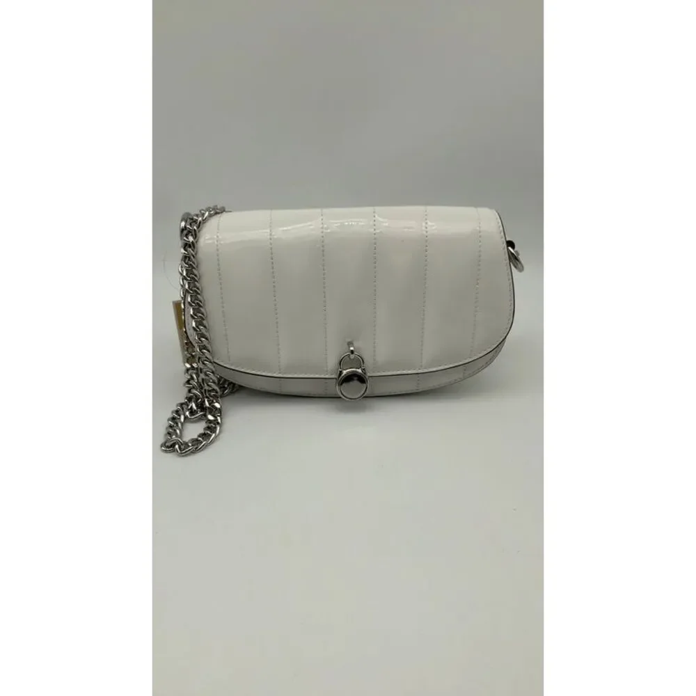 Michael Kors Womens Sm Conv Xbody Optic White Bags - Picture 1 of 2